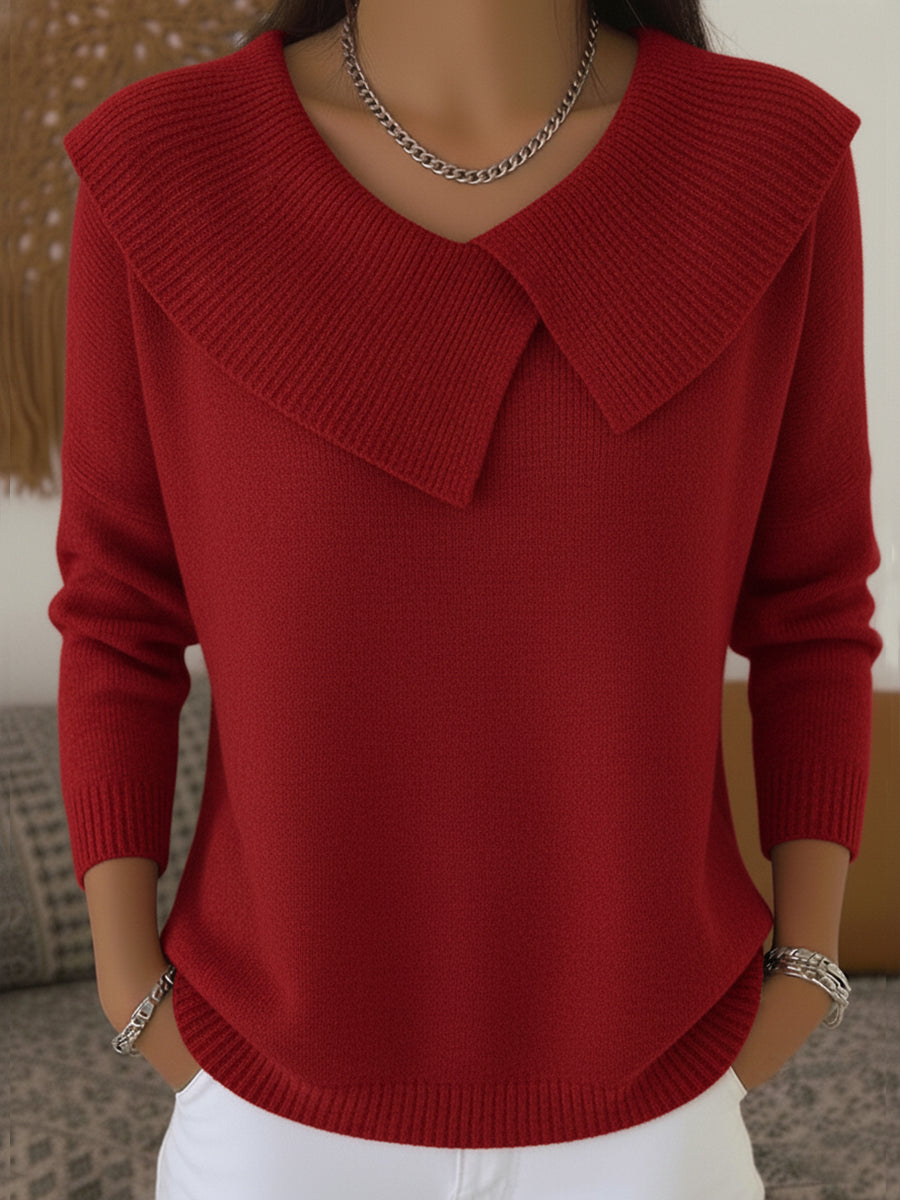 Rosalind | Warm Sweater with Soft Collar