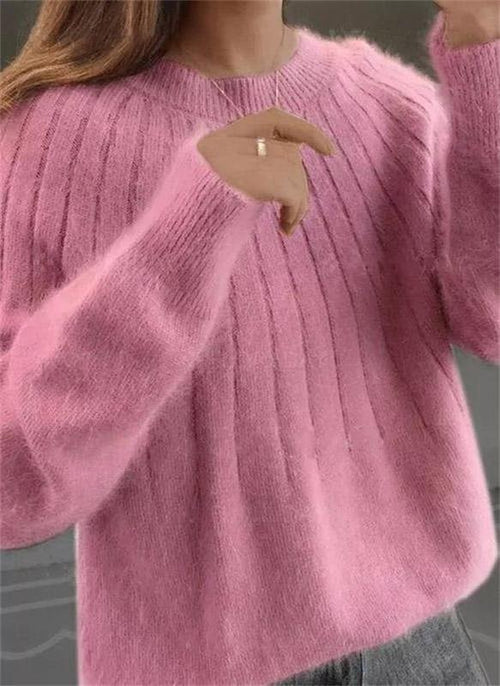 Women's Long-Sleeve Wool Knit Sweater