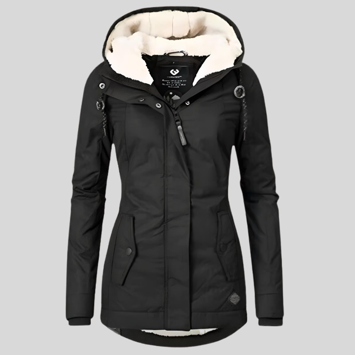 Mathilde | Long Hooded Jacket with Lining
