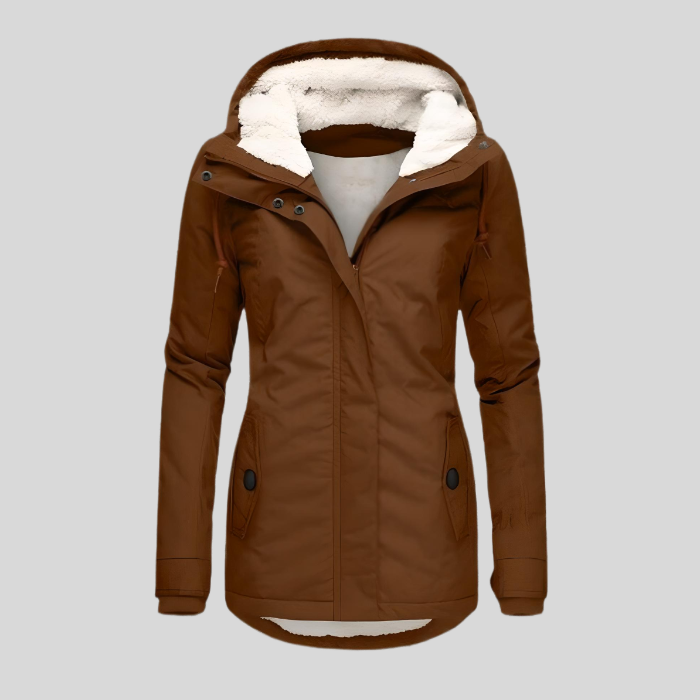 Mathilde | Long Hooded Jacket with Lining