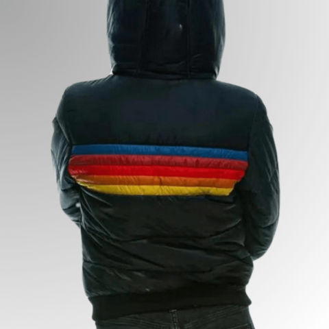 Retro Quilted Jacket with Hood | Colorful and Warm