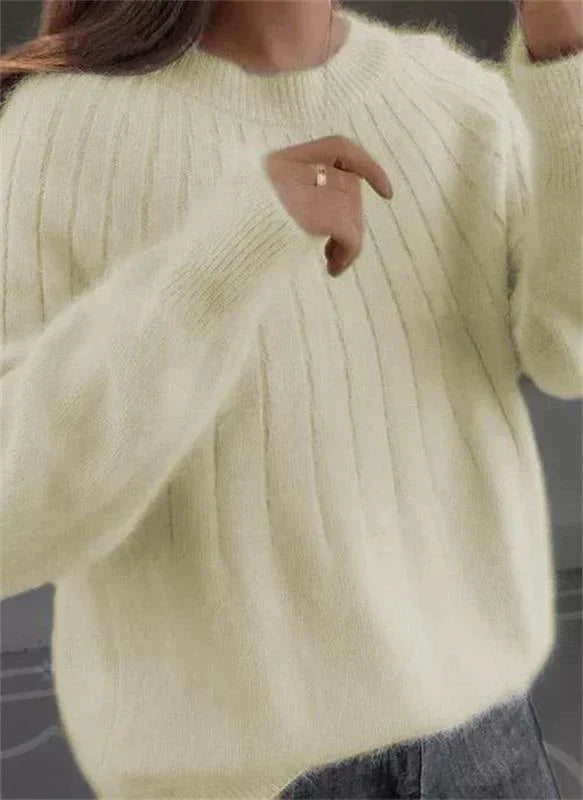 Women's Long-Sleeve Wool Knit Sweater