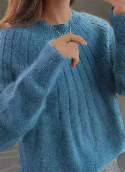 Women's Long-Sleeve Wool Knit Sweater