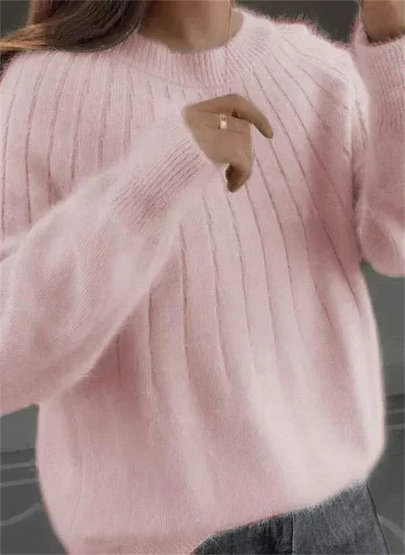 Women's Long-Sleeve Wool Knit Sweater