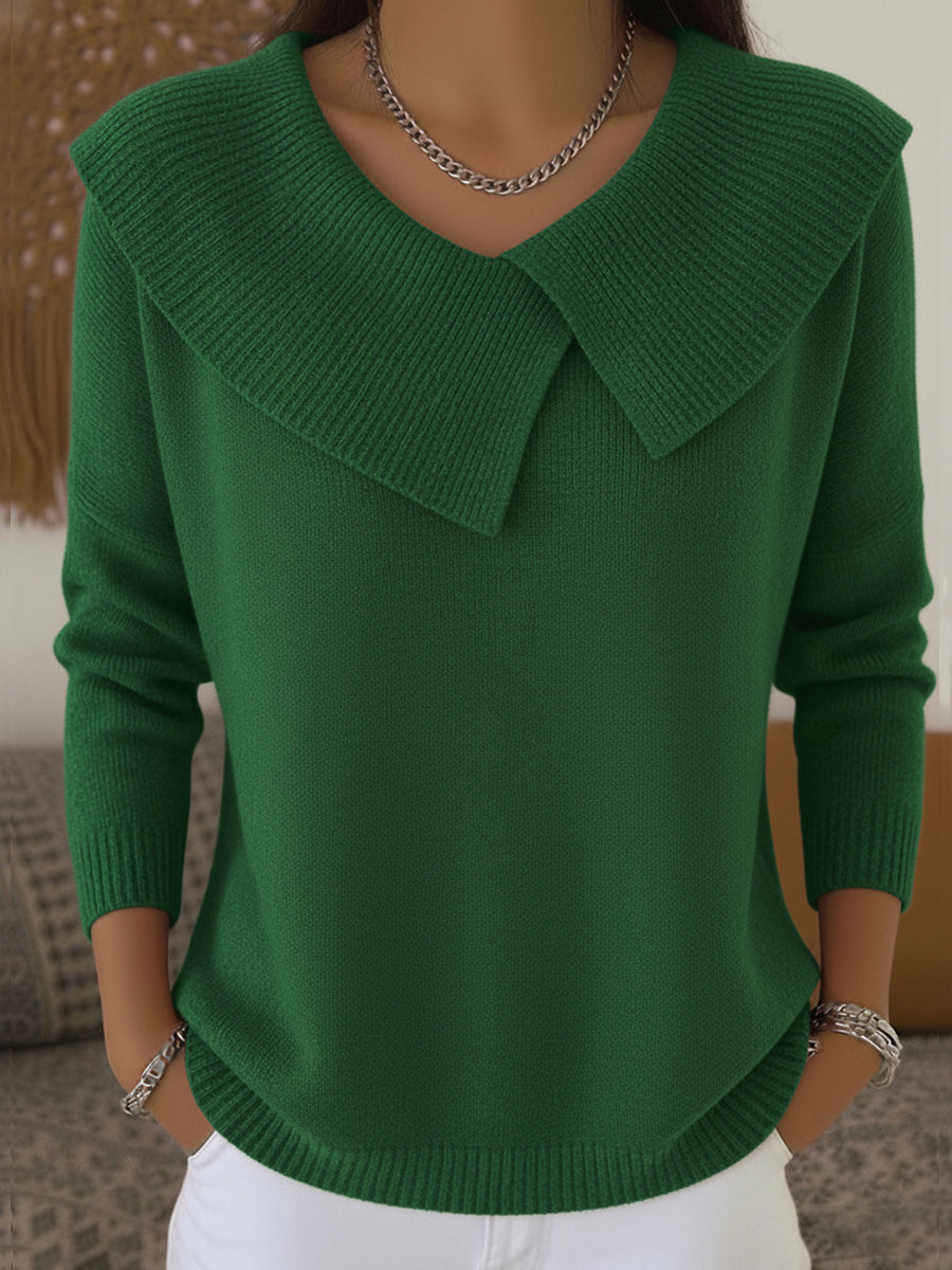 Rosalind | Warm Sweater with Soft Collar