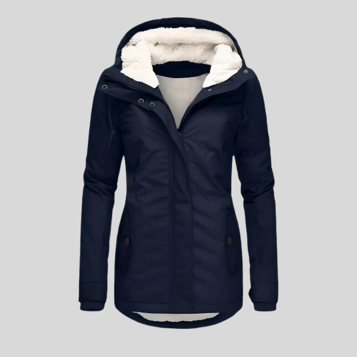 Mathilde | Long Hooded Jacket with Lining