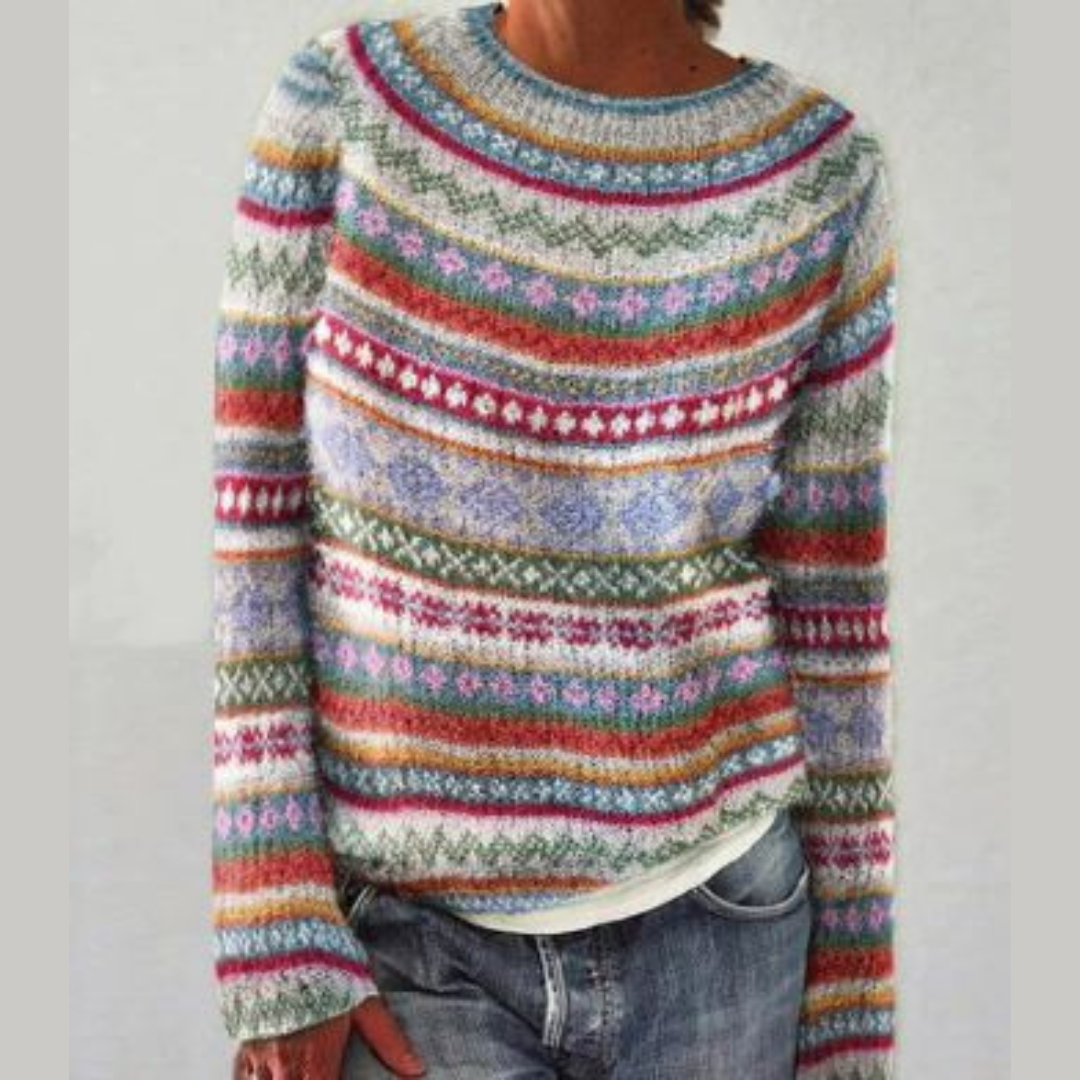 Quinn™ - Colorful Vintage Sweater