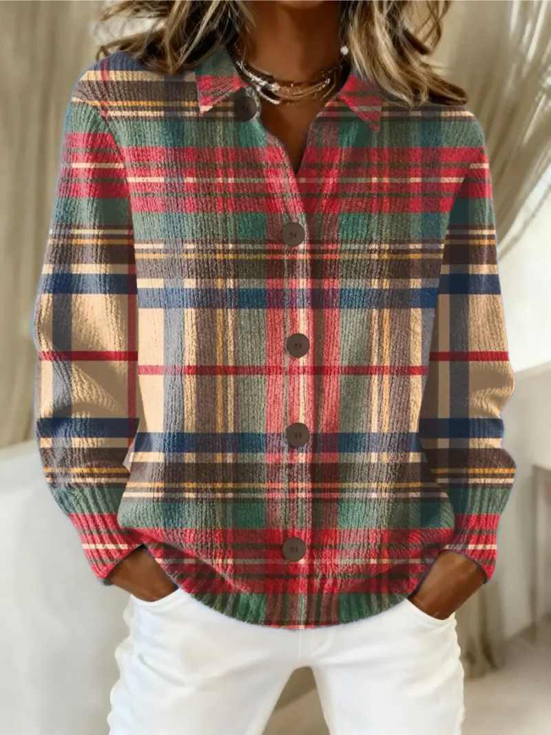 NORA | ELEGANT CHECK BLOUSE