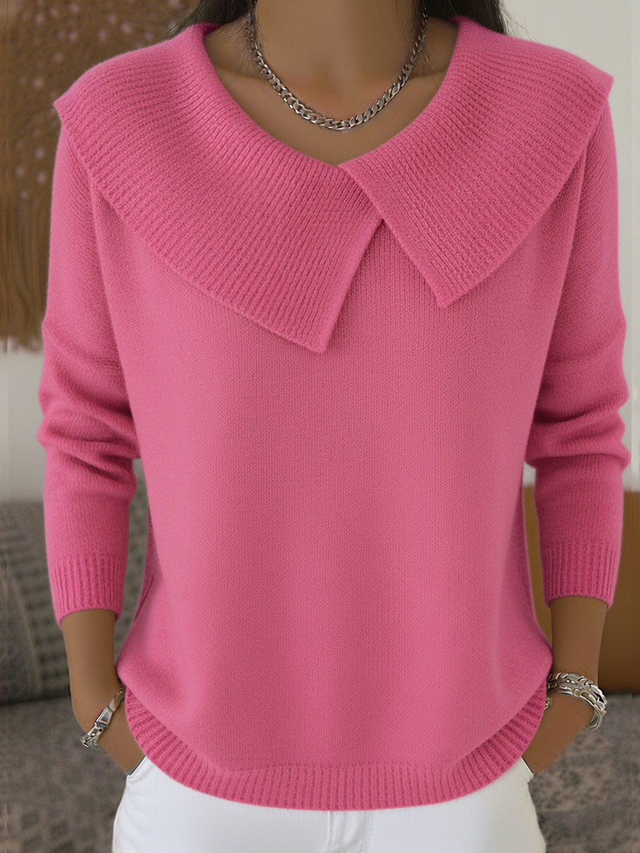Rosalind | Warm Sweater with Soft Collar